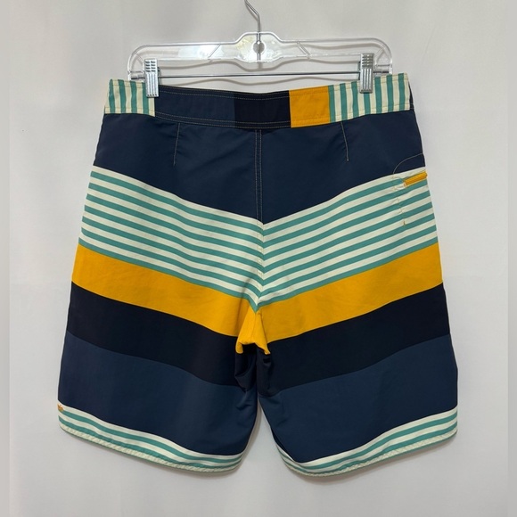 Patagonia Wavefarer Board Shorts Mens Size 34 Fitz Striped Swim Trunks - Picture 2 of 14